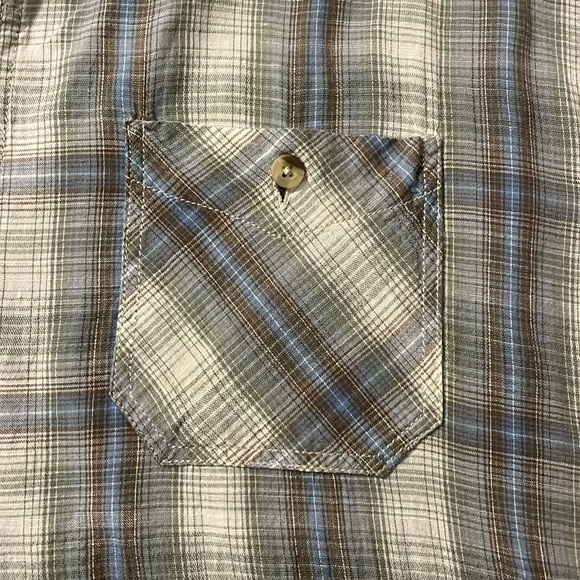 Weatherproof Plaid Shirt Mens Size XXL Green Blue Button Down Cotton Casual Work - Picture 3 of 13